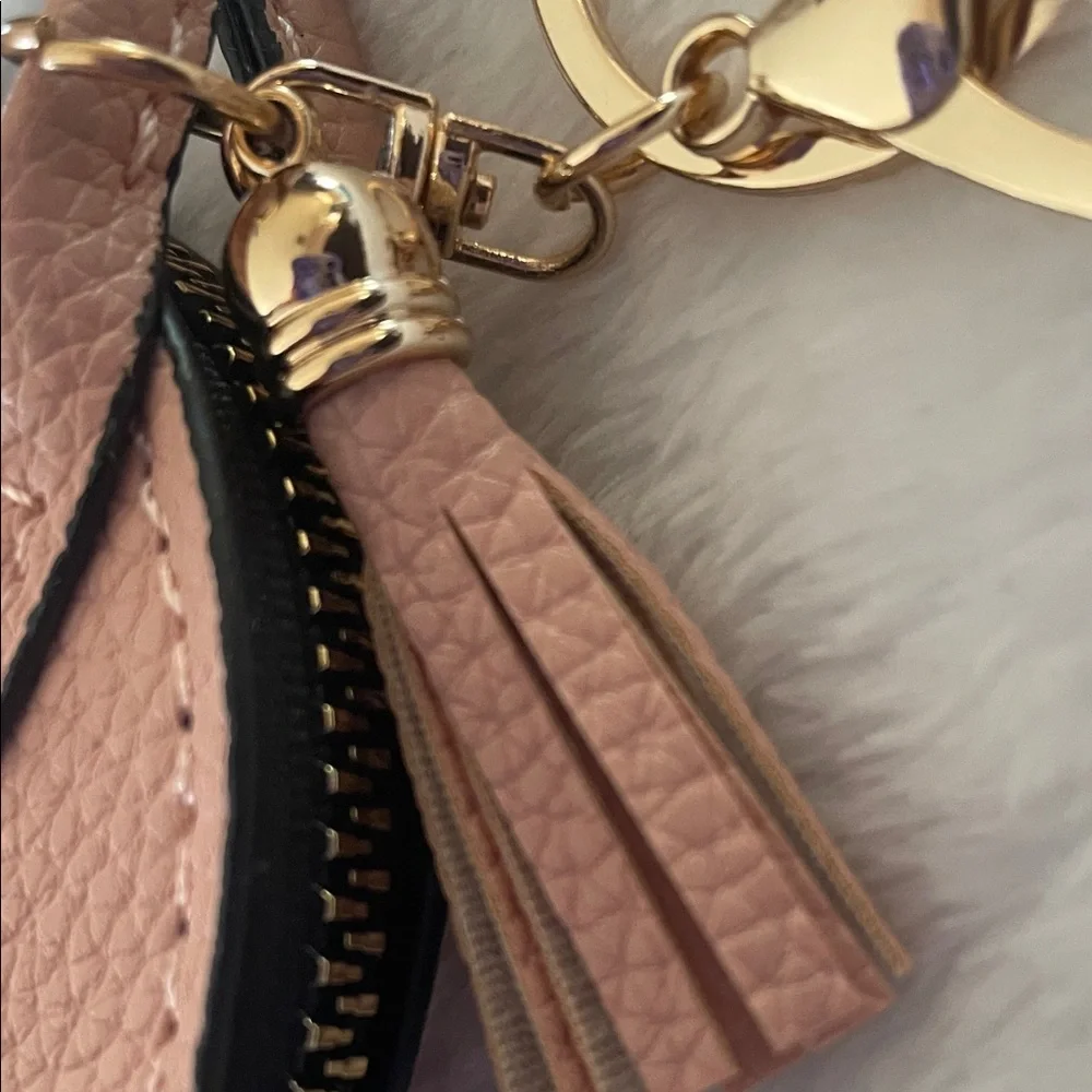 Keychain & Coin purse Charm-Dusty Rose—New-Vegan